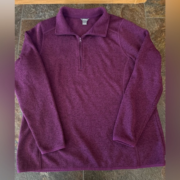 Eddie Bauer 2 XL Women’s pull over collared 1/4 zip Fleece Jacket/ Sweater. - Picture 1 of 13